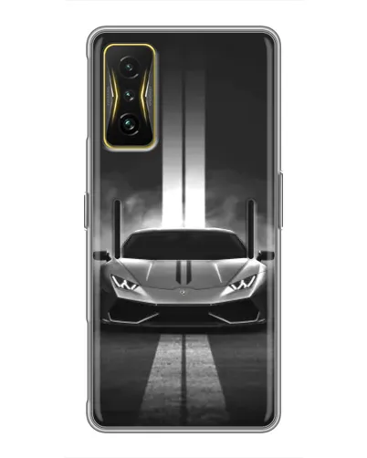 Чехол для Xiaomi POCO F4 GT с картинкой «Lamborghini симметрия дорог»