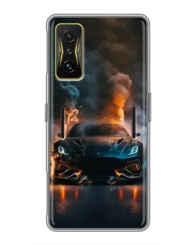 Чехол для Xiaomi POCO F4 GT с картинкой «Lamborghini дымная эстетика»
