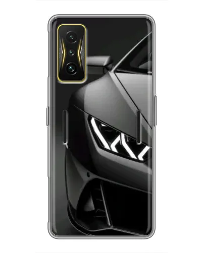 Чехол для Xiaomi POCO F4 GT с картинкой «Lamborghini фары детализация»
