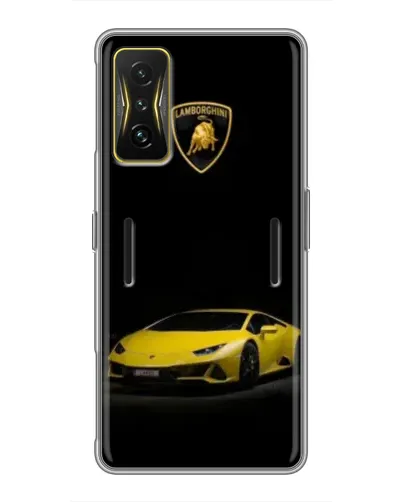 Чехол для Xiaomi POCO F4 GT с картинкой «Lamborghini желтый акцент»