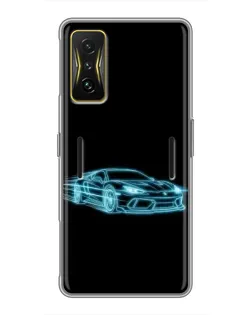 Чехол для Xiaomi POCO F4 GT с картинкой «Неоновый контур Lamborghini» Чехол для Xiaomi POCO F4 GT с картинкой «Неоновый контур Lamborghini»