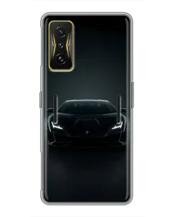 Чехол для Xiaomi POCO F4 GT с картинкой «Черный Lamborghini Aventador» Чехол для Xiaomi POCO F4 GT с картинкой «Черный Lamborghini Aventador»