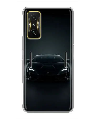Чехол для Xiaomi POCO F4 GT с картинкой «Черный Lamborghini Aventador»