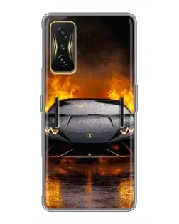 Чехол для Xiaomi POCO F4 GT с картинкой «Lamborghini в огне» Чехол для Xiaomi POCO F4 GT с картинкой «Lamborghini в огне»