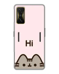 Чехол для Xiaomi POCO F4 GT с картинкой «Пушин говорит Hi» Чехол для Xiaomi POCO F4 GT с картинкой «Пушин говорит Hi»