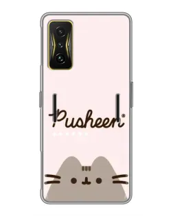 Чехол для Xiaomi POCO F4 GT с картинкой «Pusheen логотип» Чехол для Xiaomi POCO F4 GT с картинкой «Pusheen логотип»