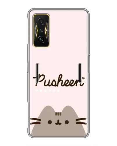 Чехол для Xiaomi POCO F4 GT с картинкой «Pusheen логотип»