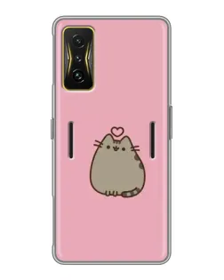 Чехол для Xiaomi POCO F4 GT с картинкой «Pusheen сердце» Чехол для Xiaomi POCO F4 GT с картинкой «Pusheen сердце»