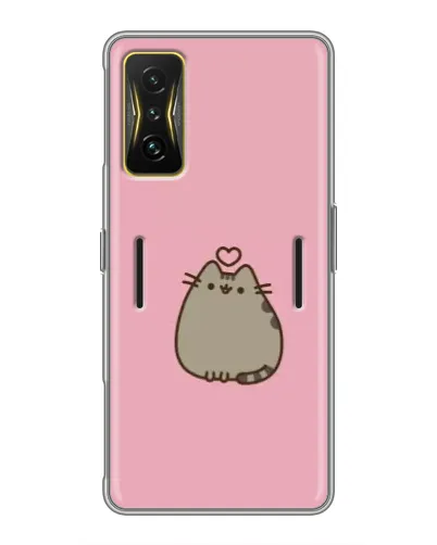 Чехол для Xiaomi POCO F4 GT с картинкой «Pusheen сердце»