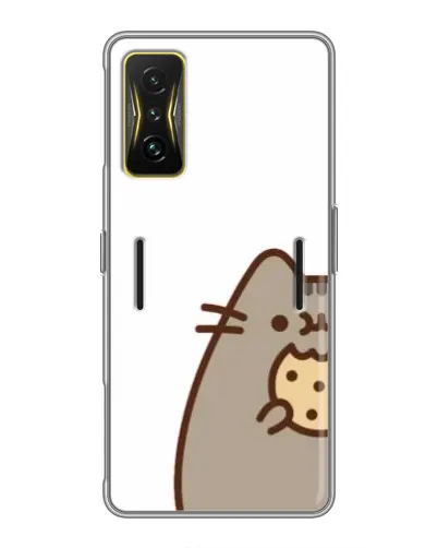 Чехол для Xiaomi POCO F4 GT с картинкой «Пушин с печеньем»