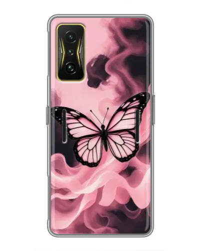 Чехол для Xiaomi POCO F4 GT с картинкой «Бабочка в дыму»