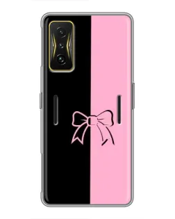 Чехол для Xiaomi POCO F4 GT с картинкой «Половинки банта»