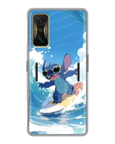 Чехол для Xiaomi POCO F4 GT с картинкой «Стич на волне»