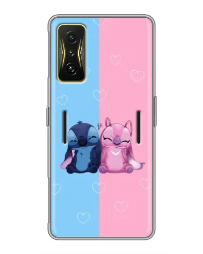 Чехол для Xiaomi POCO F4 GT с картинкой «Stitch и Angel Love»