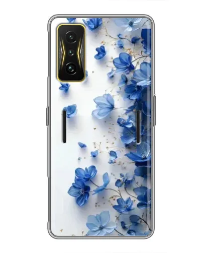 Чехол для Xiaomi POCO F4 GT с картинкой «Голубой цветочный каскад»