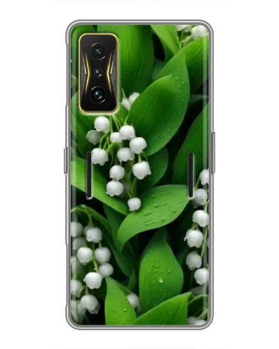 Чехол для Xiaomi POCO F4 GT с картинкой «Ландыши в зелени»