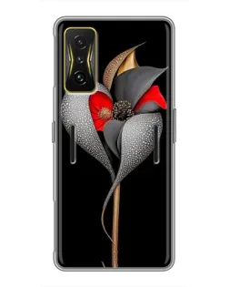 Чехол для Xiaomi POCO F4 GT с картинкой «Серебряный фантазийный цветок» Чехол для Xiaomi POCO F4 GT с картинкой «Серебряный фантазийный цветок»