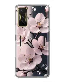 Чехол для Xiaomi POCO F4 GT с картинкой «Нежная сакура и капли» Чехол для Xiaomi POCO F4 GT с картинкой «Нежная сакура и капли»