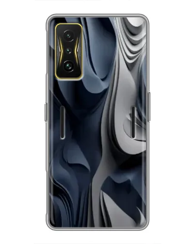 Чехол для Xiaomi POCO F4 GT с картинкой «Объемные синие складки» Чехол для Xiaomi POCO F4 GT с картинкой «Объемные синие складки»