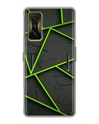Чехол для Xiaomi POCO F4 GT с картинкой «Зеленые геометрические линии» Чехол для Xiaomi POCO F4 GT с картинкой «Зеленые геометрические линии»