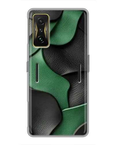 Чехол для Xiaomi POCO F4 GT с картинкой «Зеленые кожаные волны» Чехол для Xiaomi POCO F4 GT с картинкой «Зеленые кожаные волны»