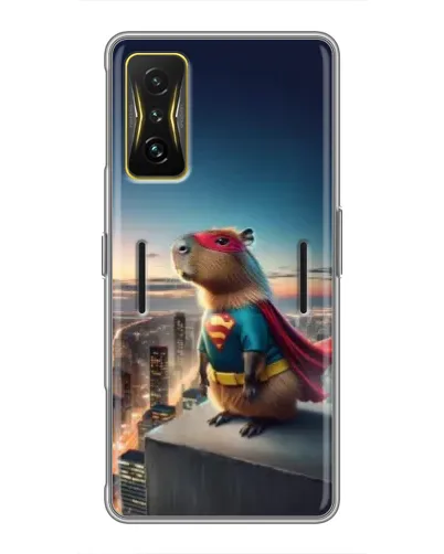 Чехол для Xiaomi POCO F4 GT с картинкой «Капи-мен супергерой» Чехол для Xiaomi POCO F4 GT с картинкой «Капи-мен супергерой»
