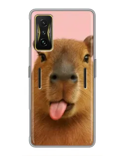 Чехол для Xiaomi POCO F4 GT с картинкой «Капибара с языком» Чехол для Xiaomi POCO F4 GT с картинкой «Капибара с языком»