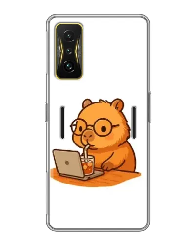 Чехол для Xiaomi POCO F4 GT с картинкой «Капибара с ноутбуком» Чехол для Xiaomi POCO F4 GT с картинкой «Капибара с ноутбуком»