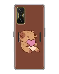 Чехол для Xiaomi POCO F4 GT с картинкой «Капибара с сердцем» Чехол для Xiaomi POCO F4 GT с картинкой «Капибара с сердцем»