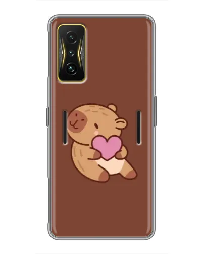 Чехол для Xiaomi POCO F4 GT с картинкой «Капибара с сердцем» Чехол для Xiaomi POCO F4 GT с картинкой «Капибара с сердцем»