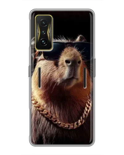 Чехол для Xiaomi POCO F4 GT с картинкой «Капибара золотая цепь» Чехол для Xiaomi POCO F4 GT с картинкой «Капибара золотая цепь»