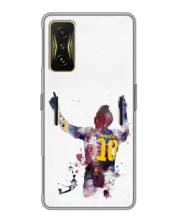 Чехол для Xiaomi POCO F4 GT с картинкой «Акварельный Месси Барселона»