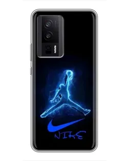 Чехол для Xiaomi POCO F5 Pro с картинкой «Jordan Neon Blue» Чехол для Xiaomi POCO F5 Pro с картинкой «Jordan Neon Blue»