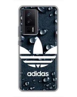 Чехол для Xiaomi POCO F5 Pro с картинкой «Adidas Trefoil Blue»