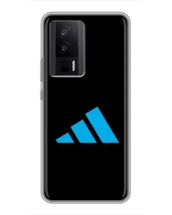 Чехол для Xiaomi POCO F5 Pro с картинкой «Adidas Cyan Logo»