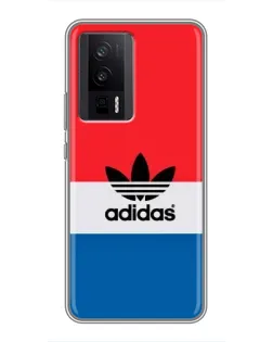 Чехол для Xiaomi POCO F5 Pro с картинкой «Ретро блоки Adidas»