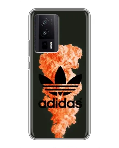 Чехол для Xiaomi POCO F5 Pro с картинкой «Оранжевый дым Adidas» Чехол для Xiaomi POCO F5 Pro с картинкой «Оранжевый дым Adidas»
