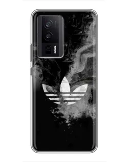 Чехол для Xiaomi POCO F5 Pro с картинкой «Абстрактный дым Adidas»