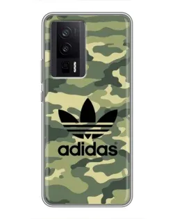 Чехол для Xiaomi POCO F5 Pro с картинкой «Милитари стиль Adidas»