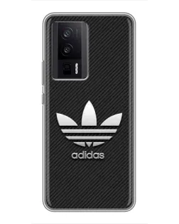 Чехол для Xiaomi POCO F5 Pro с картинкой «Adidas Карбоновая текстура»