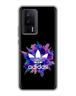 Чехол для Xiaomi POCO F5 Pro с картинкой «Взрыв красок Adidas»