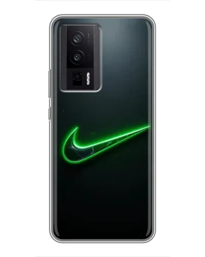 Чехол для Xiaomi POCO F5 Pro с картинкой «Неоновый контур Nike» Чехол для Xiaomi POCO F5 Pro с картинкой «Неоновый контур Nike»