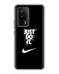Чохол для Xiaomi POCO F5 Pro з картинкою «Текстовий принт Nike»