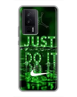 Чохол для Xiaomi POCO F5 Pro з картинкою «Зелений неоновий Nike»