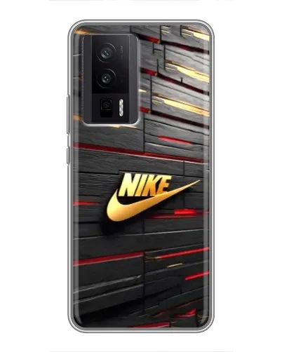 Чехол для Xiaomi POCO F5 Pro с картинкой «Золотой Nike на металле» Чехол для Xiaomi POCO F5 Pro с картинкой «Золотой Nike на металле»