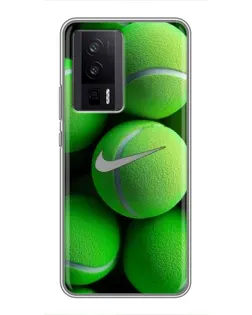 Чохол для Xiaomi POCO F5 Pro з картинкою «Тенісні м'ячі Найк»