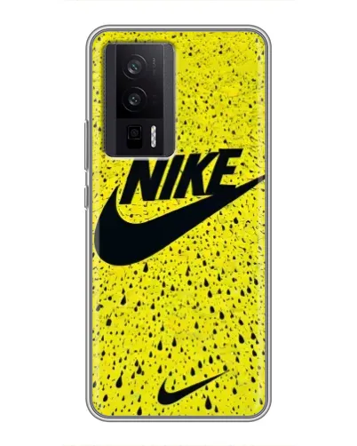 Чехол для Xiaomi POCO F5 Pro с картинкой «Желтый текстурный Nike» Чехол для Xiaomi POCO F5 Pro с картинкой «Желтый текстурный Nike»