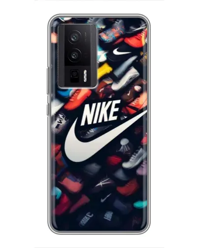 Чехол для Xiaomi POCO F5 Pro с картинкой «Коллекция кроссовок Nike» Чехол для Xiaomi POCO F5 Pro с картинкой «Коллекция кроссовок Nike»