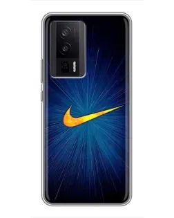 Чохол для Xiaomi POCO F5 Pro з картинкою «Синій пульс Nike»