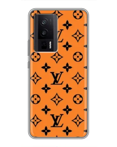 Чехол для Xiaomi POCO F5 Pro с картинкой «Оранжевый стиль LV»